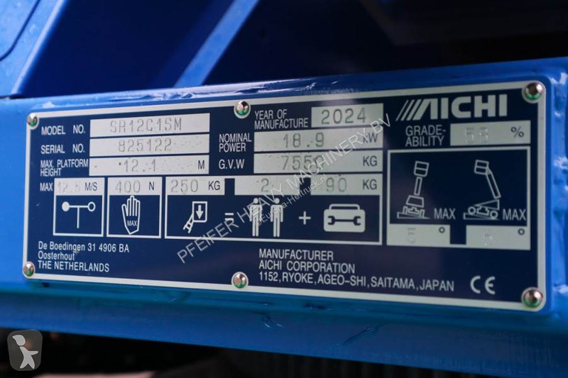Nacela Aichi SR12CSM Diesel, Tracked Boomlift,...