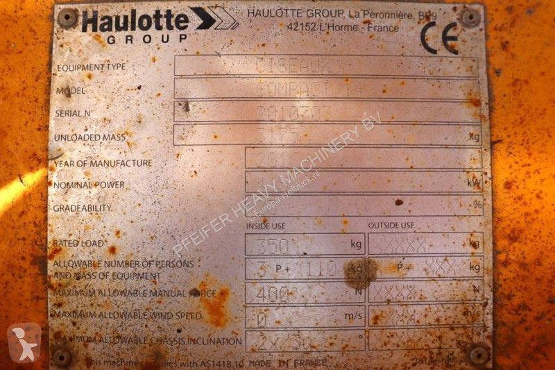 منصة تلسكوبية Haulotte Compact 14 Electric, 14m...