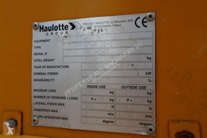 Piattaforma aerea Haulotte STAR 10 Electric,...