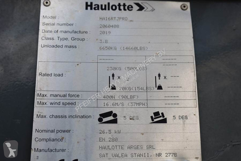 Hoogwerker Haulotte HA16RTJ PRO Diesel, 4x4x4...