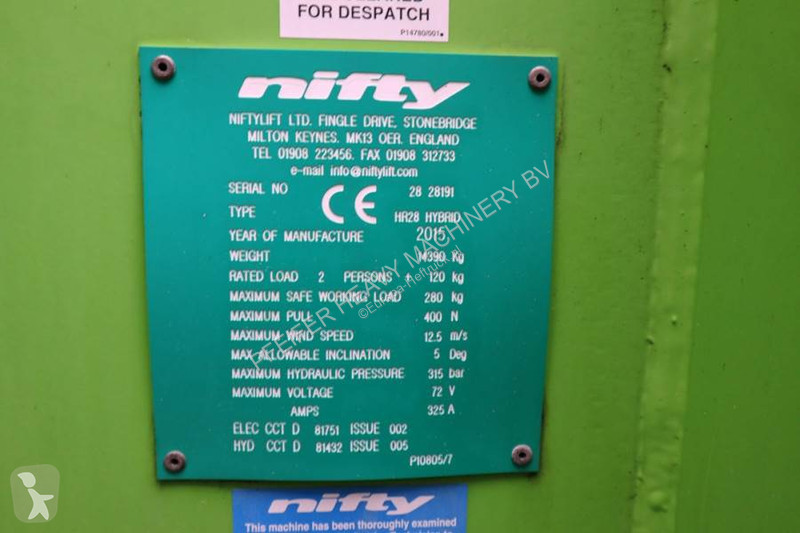 Hoogwerker Niftylift HR28 HYBRIDE Valid...