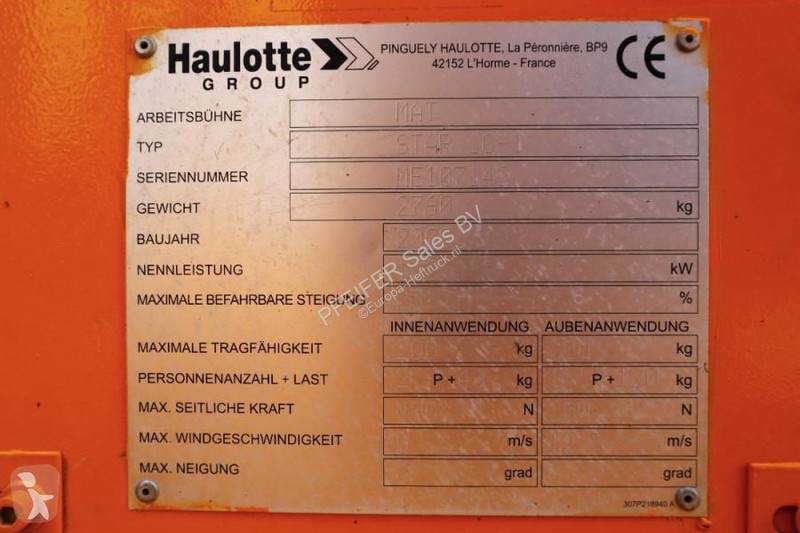 Vysokozdvižná plošina Haulotte Star 10AC As-...
