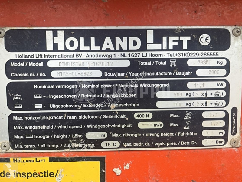 Piattaforma aerea Hollandlift N165-12EL...