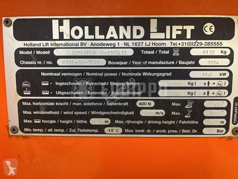 Plataforma elevadora Hollandlift N195-12EL...