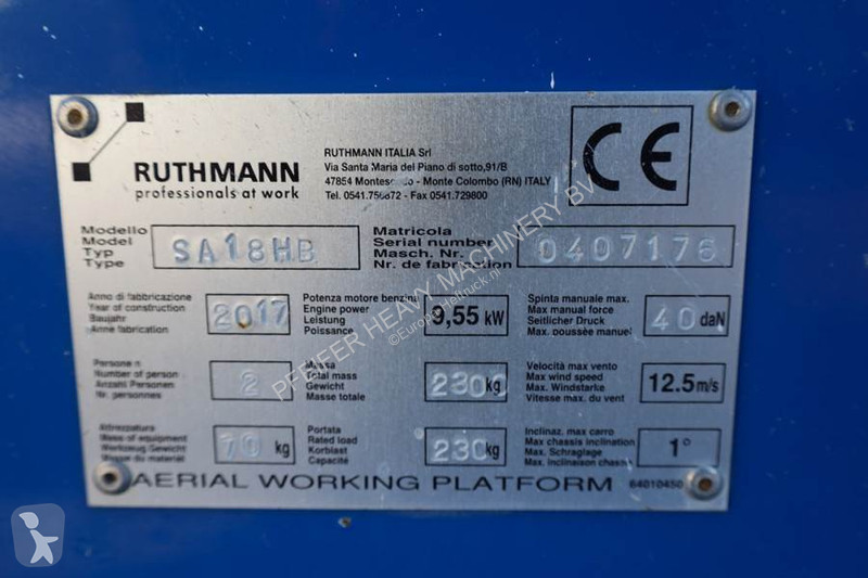 Hoogwerker Ruthmann BLUELIFT SA18HD Gasoline /...