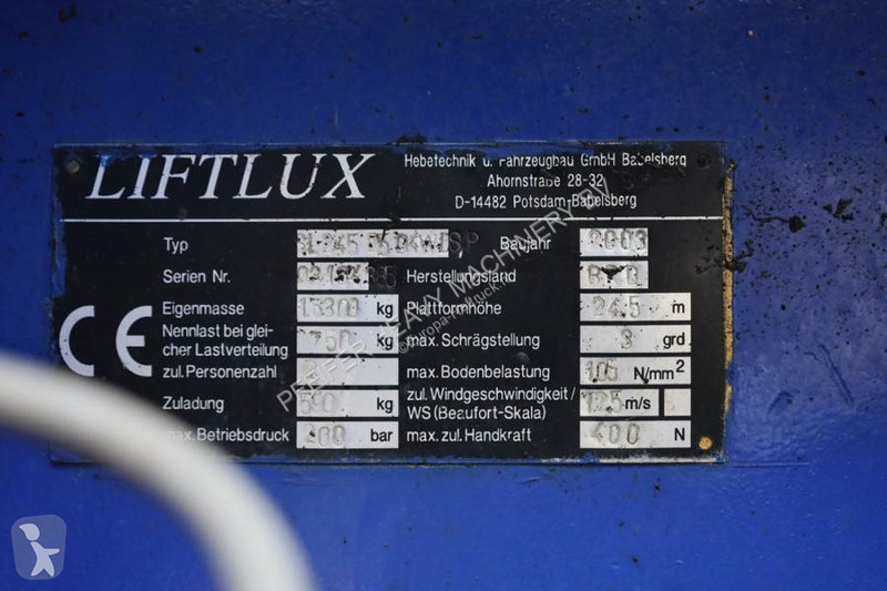 Piattaforma aerea Liftlux SL245-25D 4WD Diesel,...