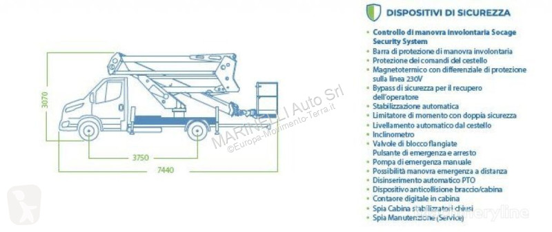 Nacelle Iveco PIATTAFORMA AEREA SOCAGE 20 M....