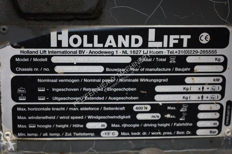 Nacelle Hollandlift Ecostar HL-11812 Electric,...