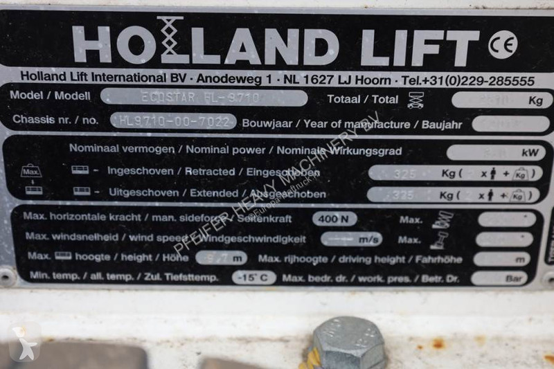 منصة تلسكوبية Hollandlift Ecostar HL-9710...