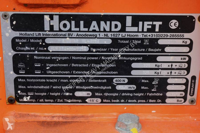 Piattaforma aerea Hollandlift Ecostar HL-9714...