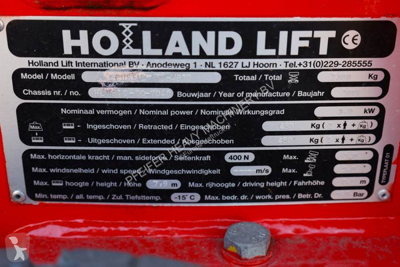 منصة تلسكوبية Hollandlift Ecostar HL-7810...