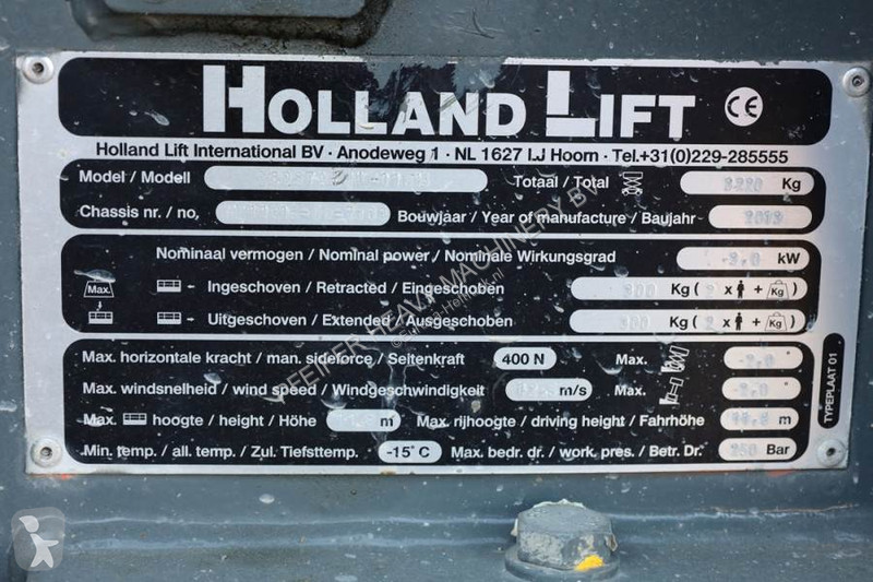منصة تلسكوبية Hollandlift Ecostar HL-11816...