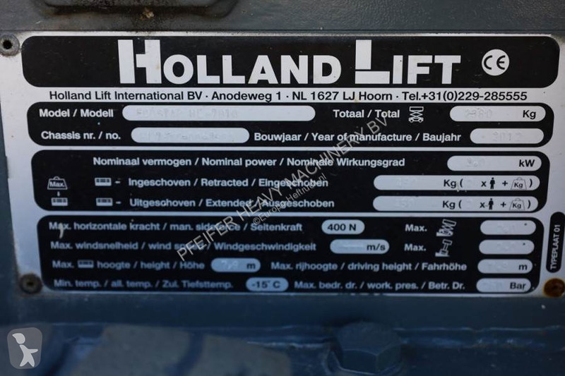 Nacelle Hollandlift Ecostar HL-7810 Electric,...
