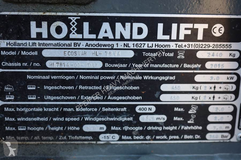Lift Hollandlift Ecostar HL-7814 Electric, 10m...