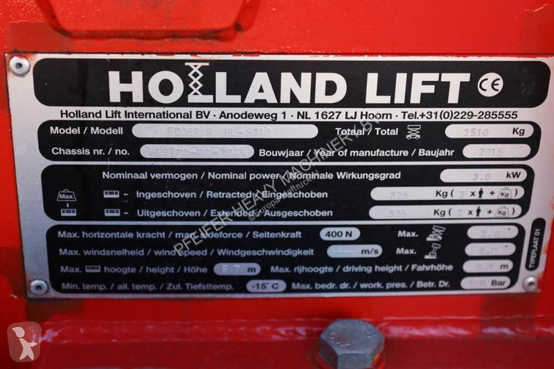 Piattaforma aerea Hollandlift Ecostar HL-9710...