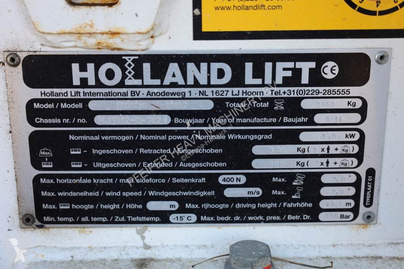 Lift Hollandlift Ecostar HL-11812 Electric, 14m...
