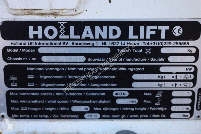 Hoogwerker Hollandlift Ecostar HL-11812...