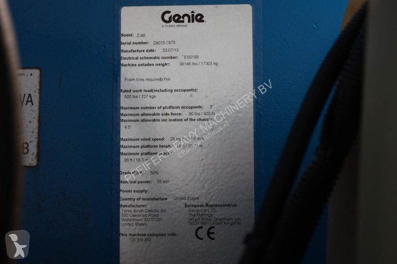 Nacelle Genie Z80/60 Diesel, 4x4x4 Drive, 26m...