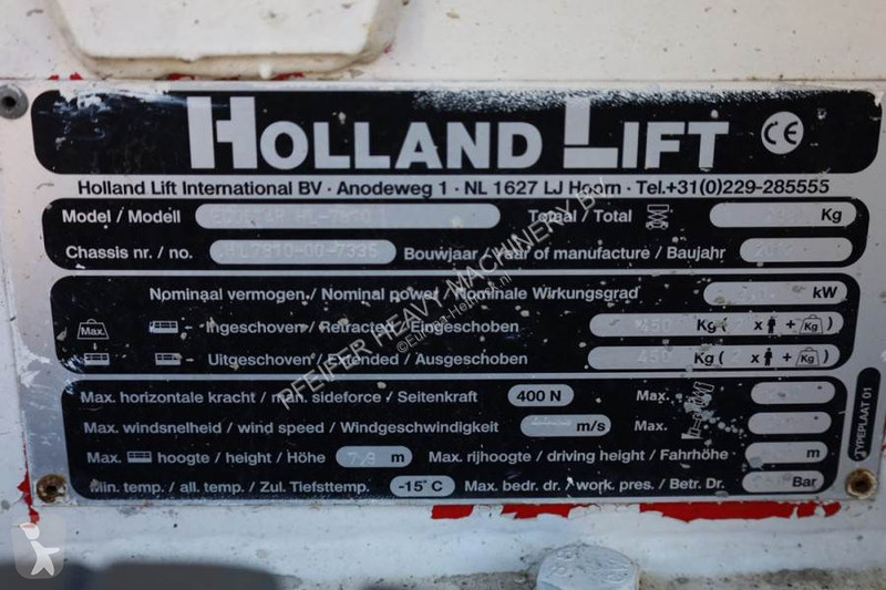 Piattaforma aerea Hollandlift Ecostar HL-7810...
