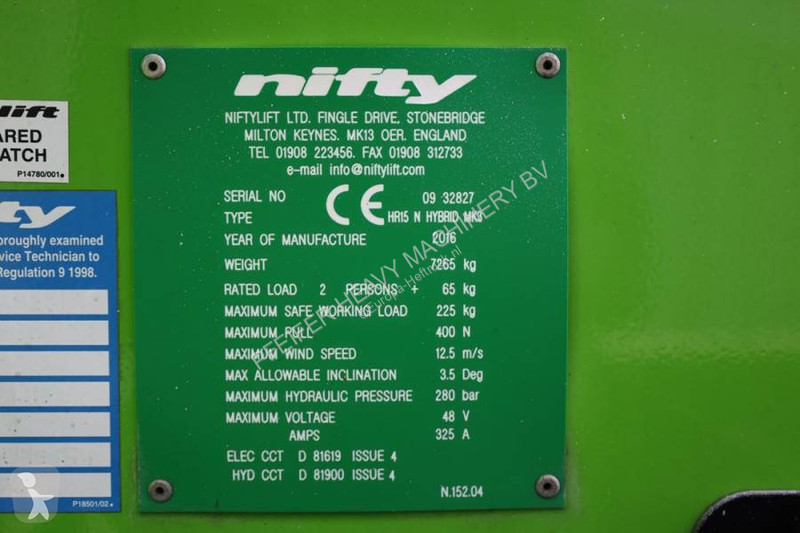 Nacelle Niftylift HR15N Hybrid MK3 Hybrid, 4x2...