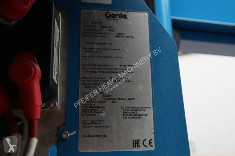 Plataforma Genie Z60/37FE Valid Inspection,...