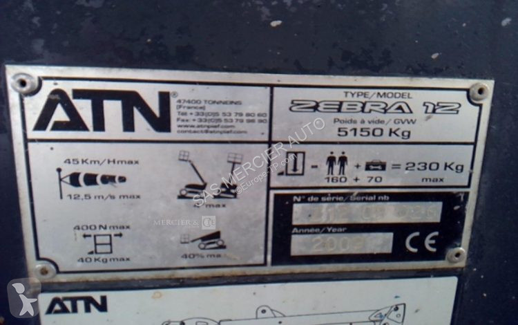 Nacelle ATN nacelle articulee automotrice diesel