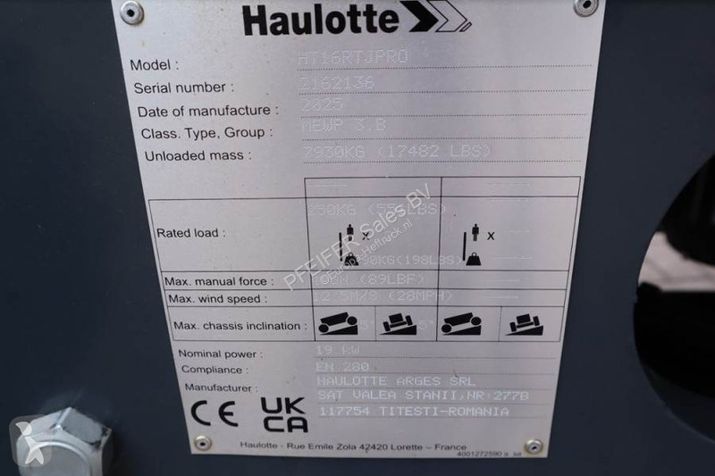 Nacelle Haulotte HT16RTJ PRO NEW / UNUSED,...