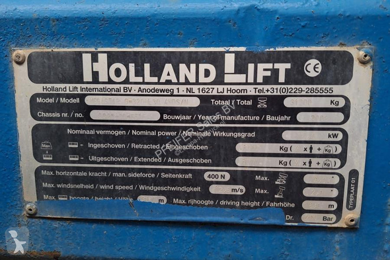 منصة تلسكوبية Hollandlift Megastar G320DL30...