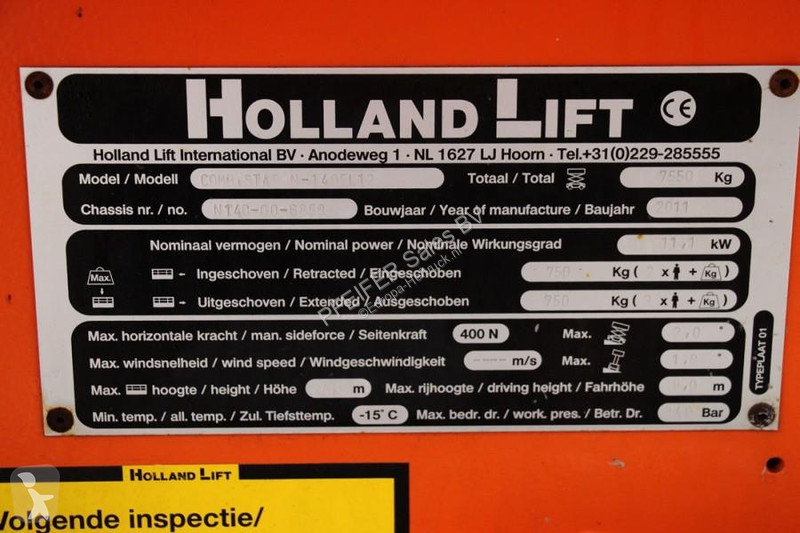 منصة تلسكوبية Hollandlift Lift Combistar...