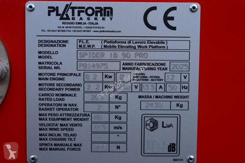 Gondol Platform Basket Spider 18.90 PRO CE...