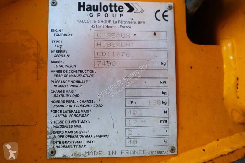 Plataforma elevadora Haulotte H18SXL Diesel,...