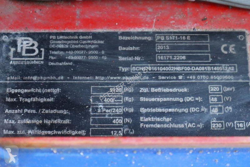Vysokozdvižná plošina  S171-16E Electric, 17.3m...