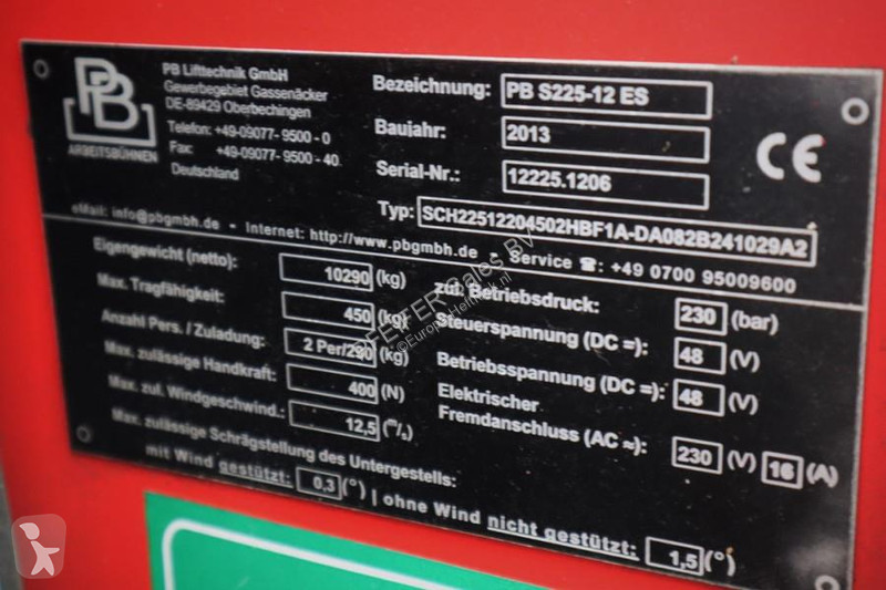 Vysokozdvižná plošina  S225-12ES Electric, 4x2...