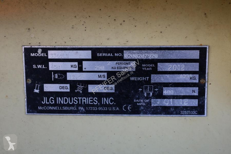 منصة تلسكوبية JLG Electric, 12m Working Height,...