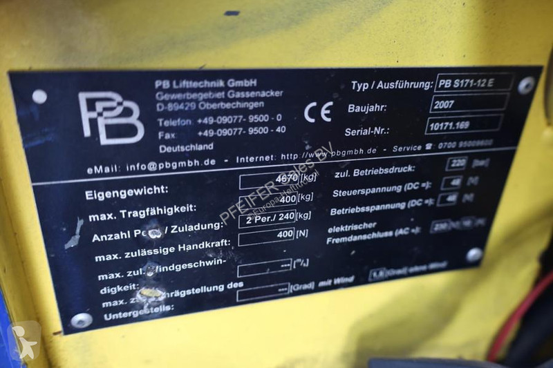 Lift PB LIFT S171-12E Electric, 17.3m Working...