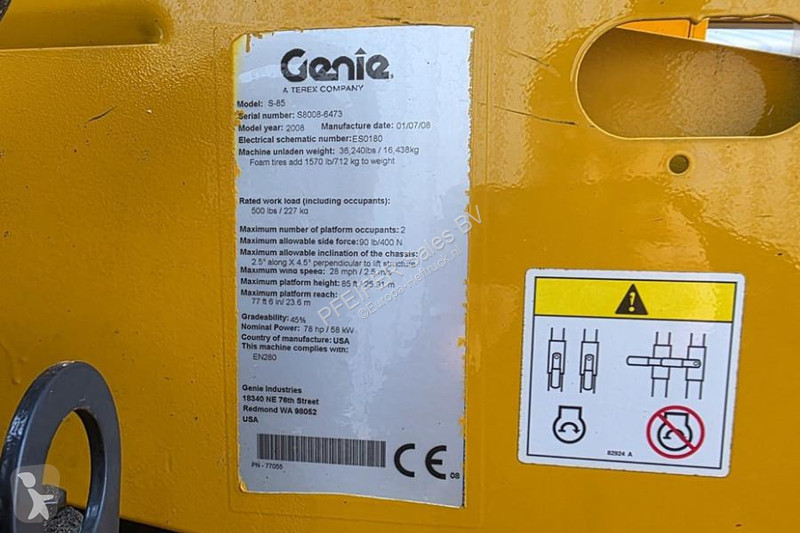منصة تلسكوبية Genie As-Is, Diesel, 4x4 Drive,...