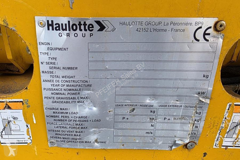 Gondol Haulotte Optimum 6 As-Is, Electric,...