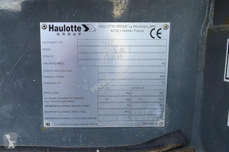 Nacelle Haulotte STAR 6 Electric, Non Marking...