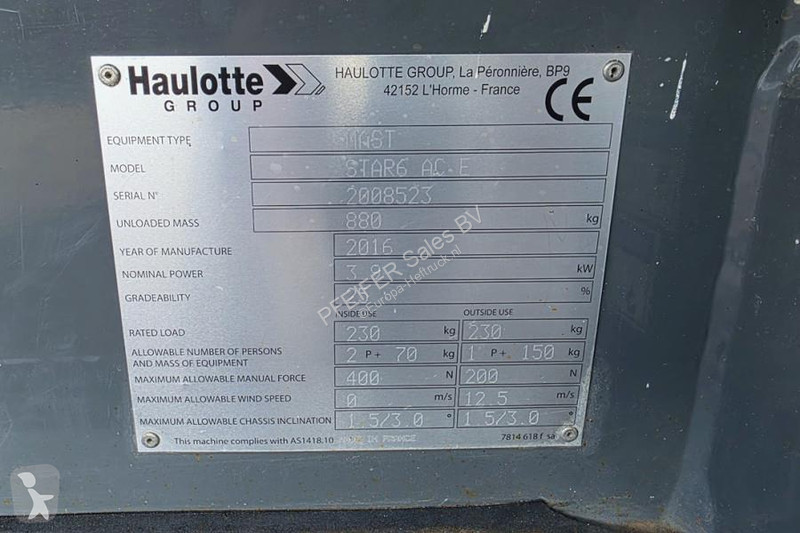 منصة تلسكوبية Haulotte Electric, Non Marking...