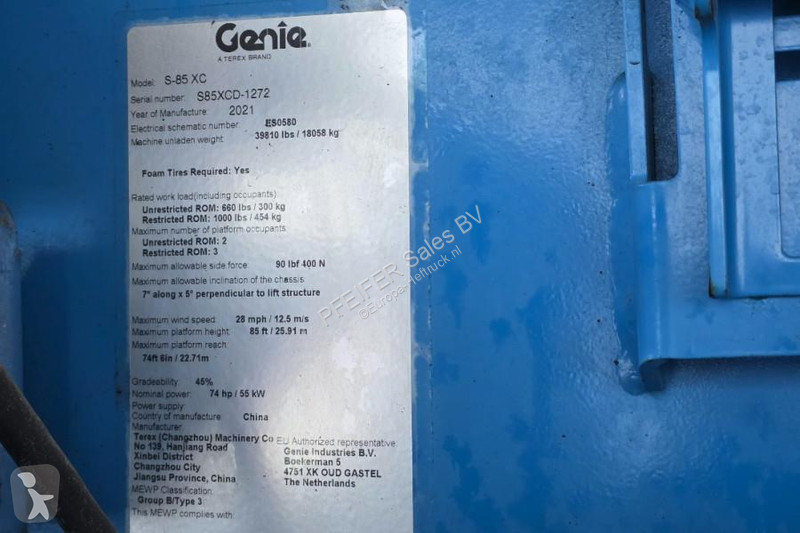 منصة تلسكوبية Genie XC Valid inspection,...
