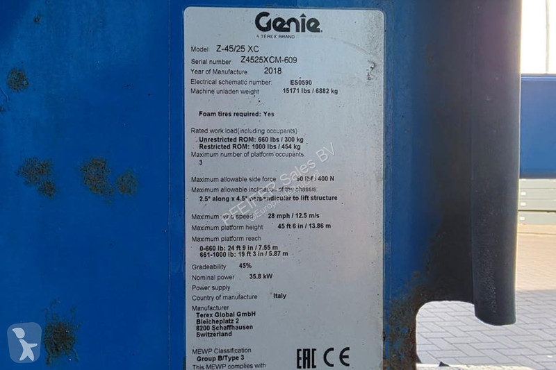 Plataforma elevadora Genie Z45/25 XC Diesel,...