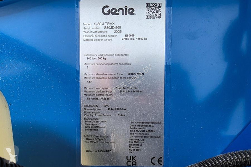 Nacelle Genie J Trax Valid inspection, Diesel,...