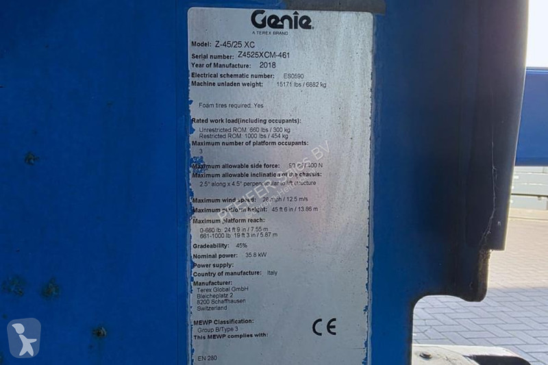 Vysokozdvižná plošina Genie Z45/25 XC Diesel,...
