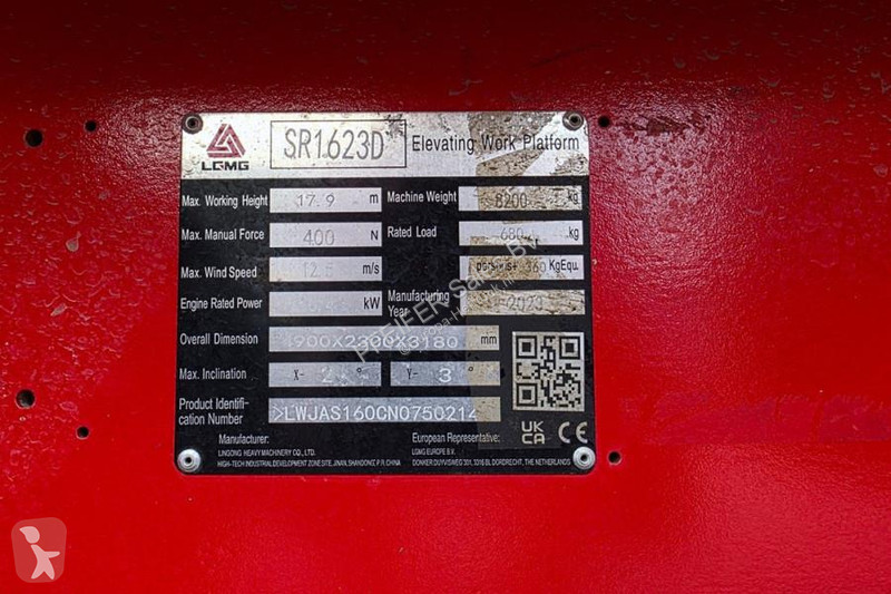 Vysokozdvižná plošina  SR1623D Diesel 4x4...