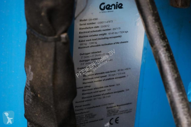 Vysokozdvižná plošina Genie GS4390 Diesel, 4x4...