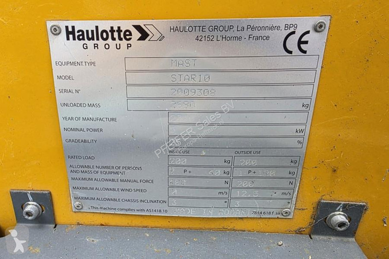 Vysokozdvižná plošina Haulotte STAR 10...