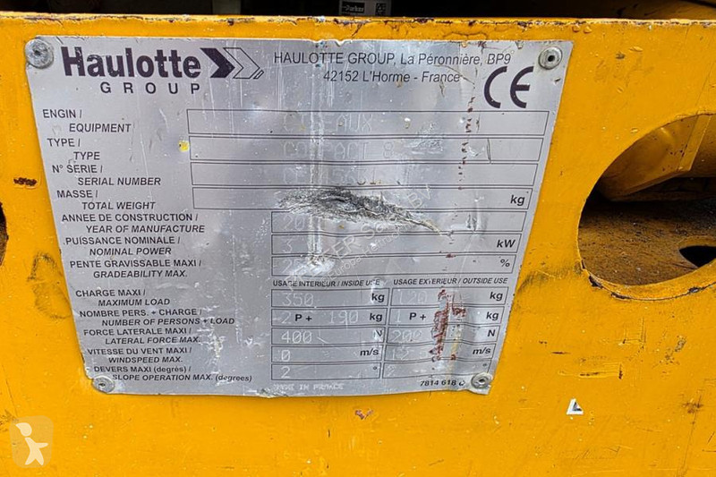 Vysokozdvižná plošina Haulotte Compact 8 As-Is,...