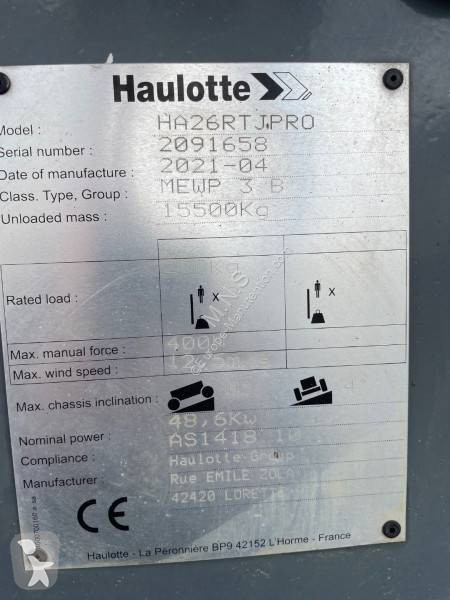 منصة تلسكوبية Haulotte HA 26 RTJ PRO