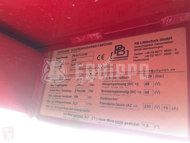 Vysokozdvižná plošina  PB S171-12ES (17m)