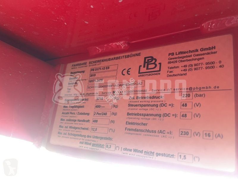 Vysokozdvižná plošina  PB S171-12ES (17m)